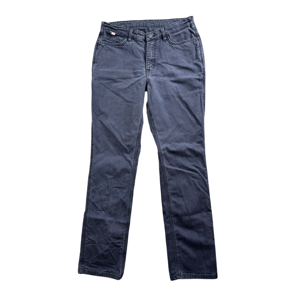 Carhartt FR Work Pants Womens 10 Tall Navy Blue Flame Resistant Canvas Utility